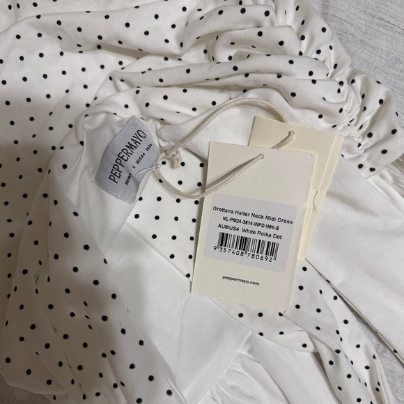 Peppermayo White Backless Polka Dot Dress - Picture 4 of 4